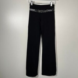 Y2K Lululemon Athletica Yoga Black Flare Pants Size‎ 2